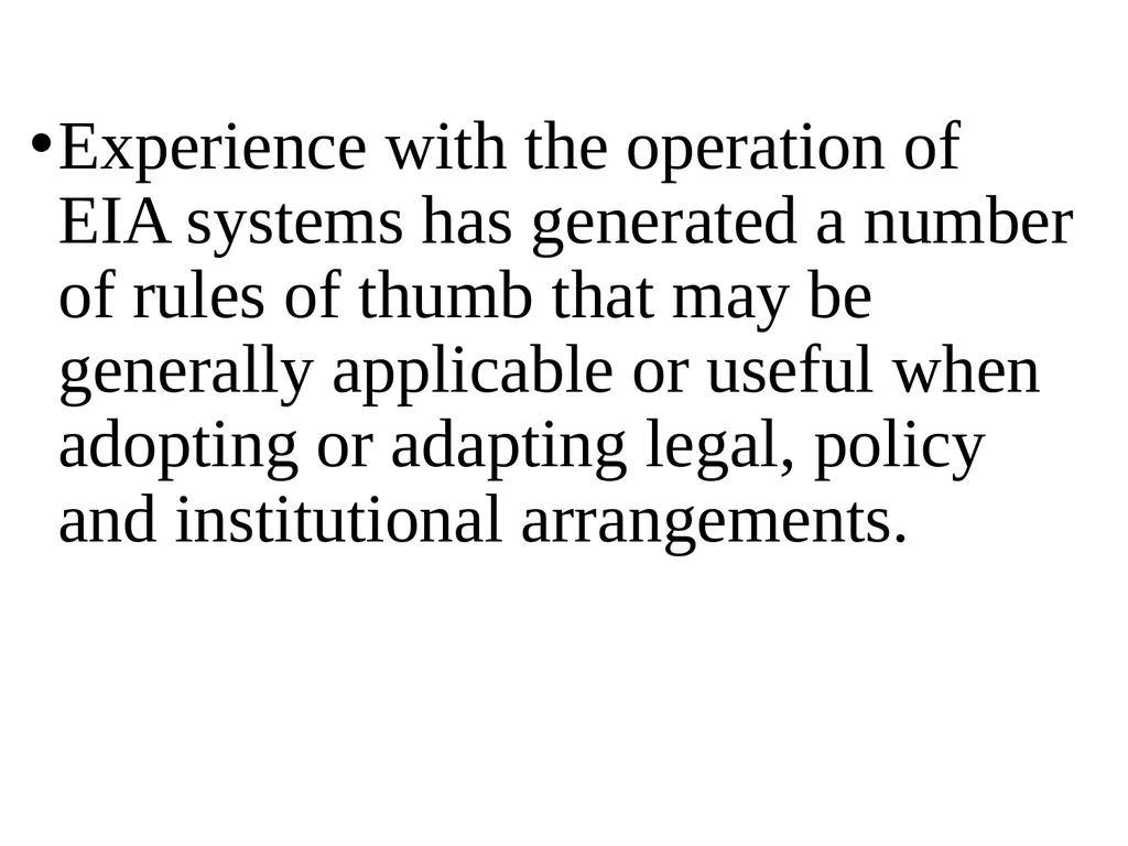 Environmental Impact Assessment Course Code: GeES - slide 140 of 210