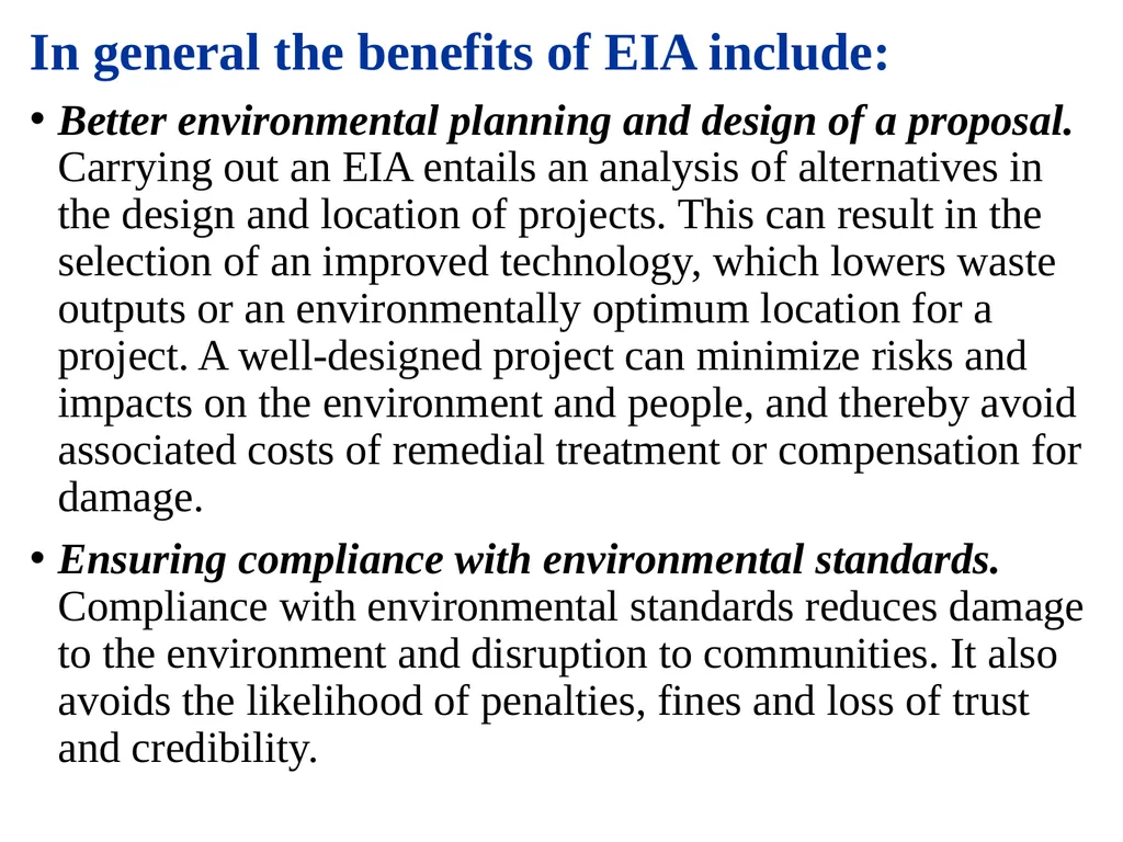 Environmental Impact Assessment Course Code: GeES - slide 71 of 210