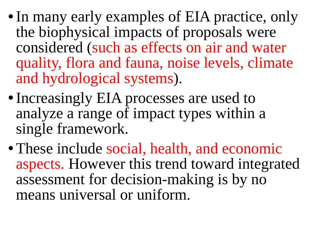 Environmental Impact Assessment Course Code: GeES - slide 35 of 210