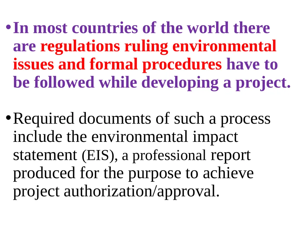 Environmental Impact Assessment Course Code: GeES - slide 7 of 210