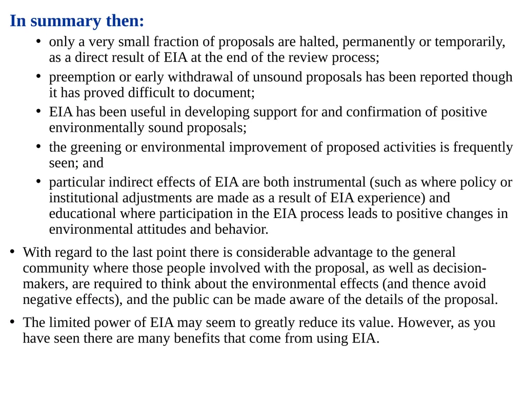 Environmental Impact Assessment Course Code: GeES - slide 88 of 210