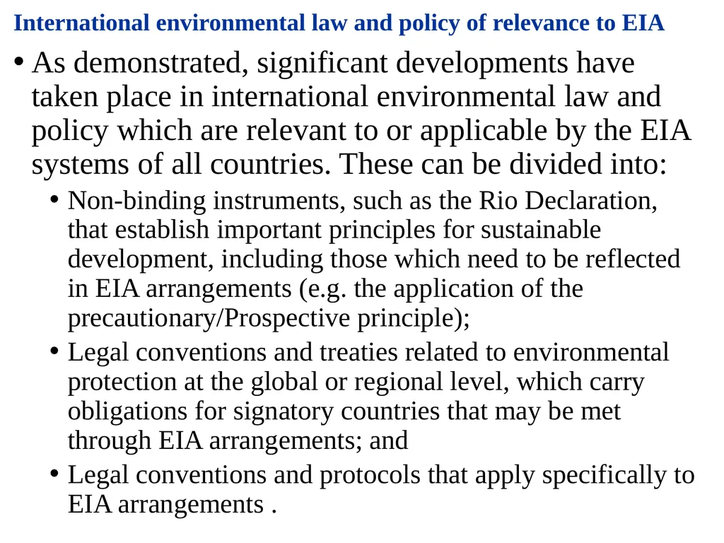 Environmental Impact Assessment Course Code: GeES - slide 117 of 210