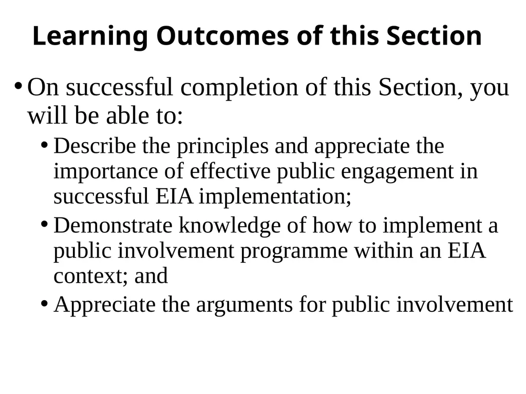 Environmental Impact Assessment Course Code: GeES - slide 144 of 210