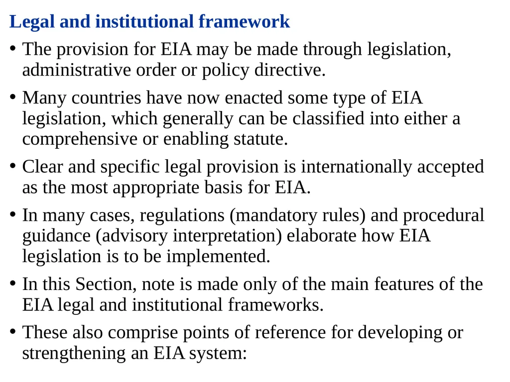 Environmental Impact Assessment Course Code: GeES - slide 58 of 210