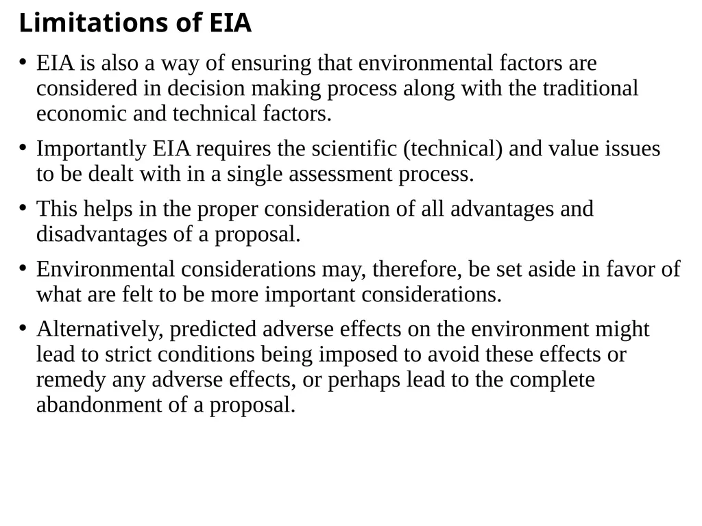 Environmental Impact Assessment Course Code: GeES - slide 85 of 210