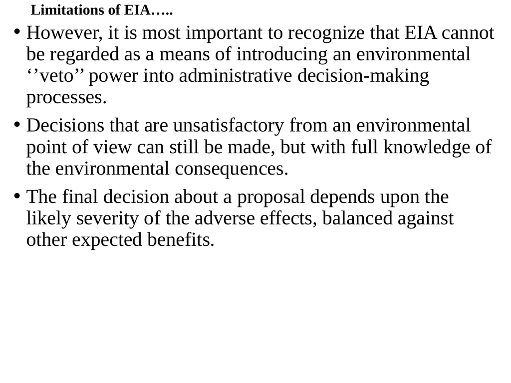 Environmental Impact Assessment Course Code: GeES - slide 86 of 210