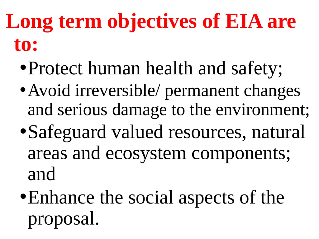 Environmental Impact Assessment Course Code: GeES - slide 20 of 210