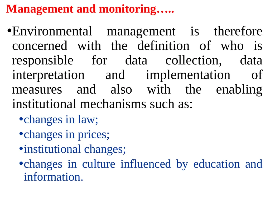 Environmental Impact Assessment Course Code: GeES - slide 193 of 210
