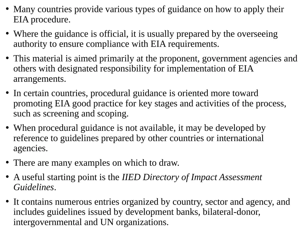 Environmental Impact Assessment Course Code: GeES - slide 122 of 210