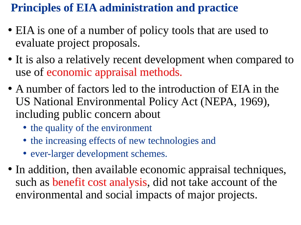Environmental Impact Assessment Course Code: GeES - slide 46 of 210