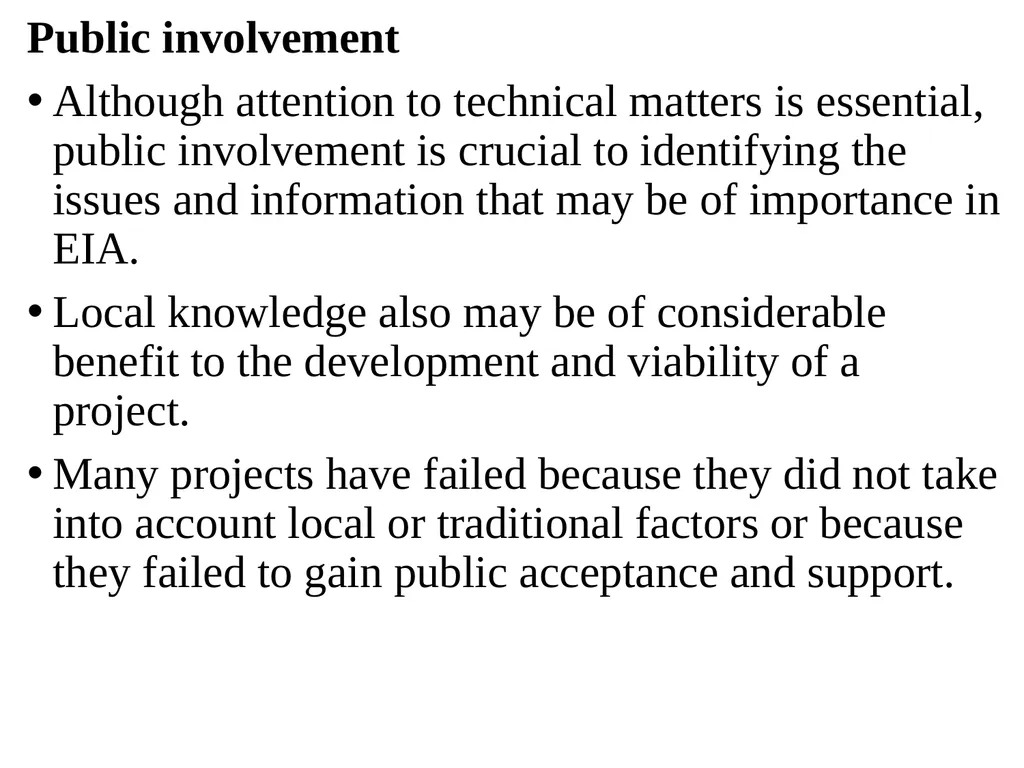 Environmental Impact Assessment Course Code: GeES - slide 135 of 210