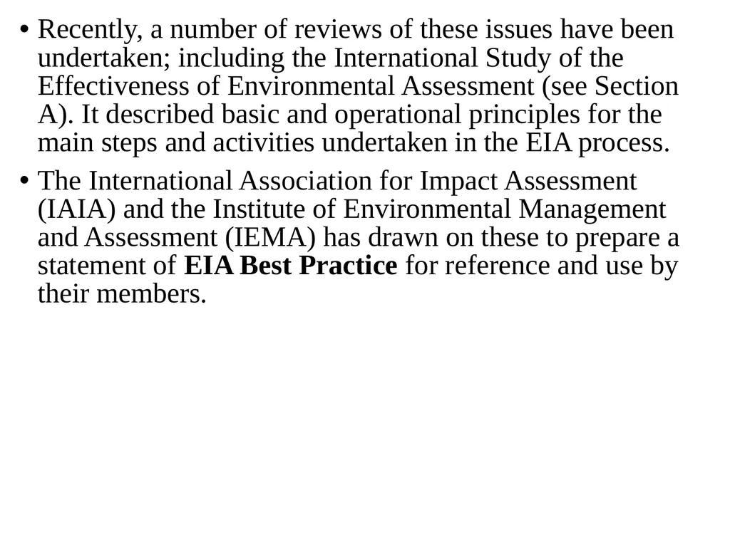 Environmental Impact Assessment Course Code: GeES - slide 51 of 210