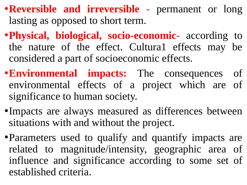 Environmental Impact Assessment Course Code: GeES - slide 12 of 210