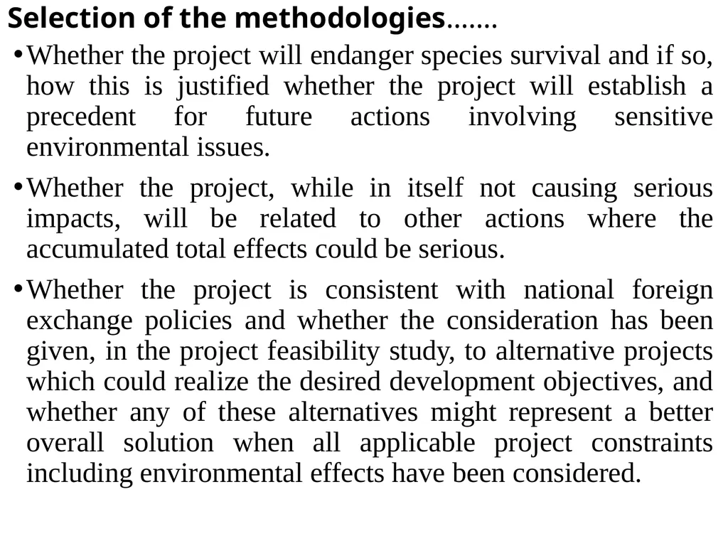 Environmental Impact Assessment Course Code: GeES - slide 201 of 210