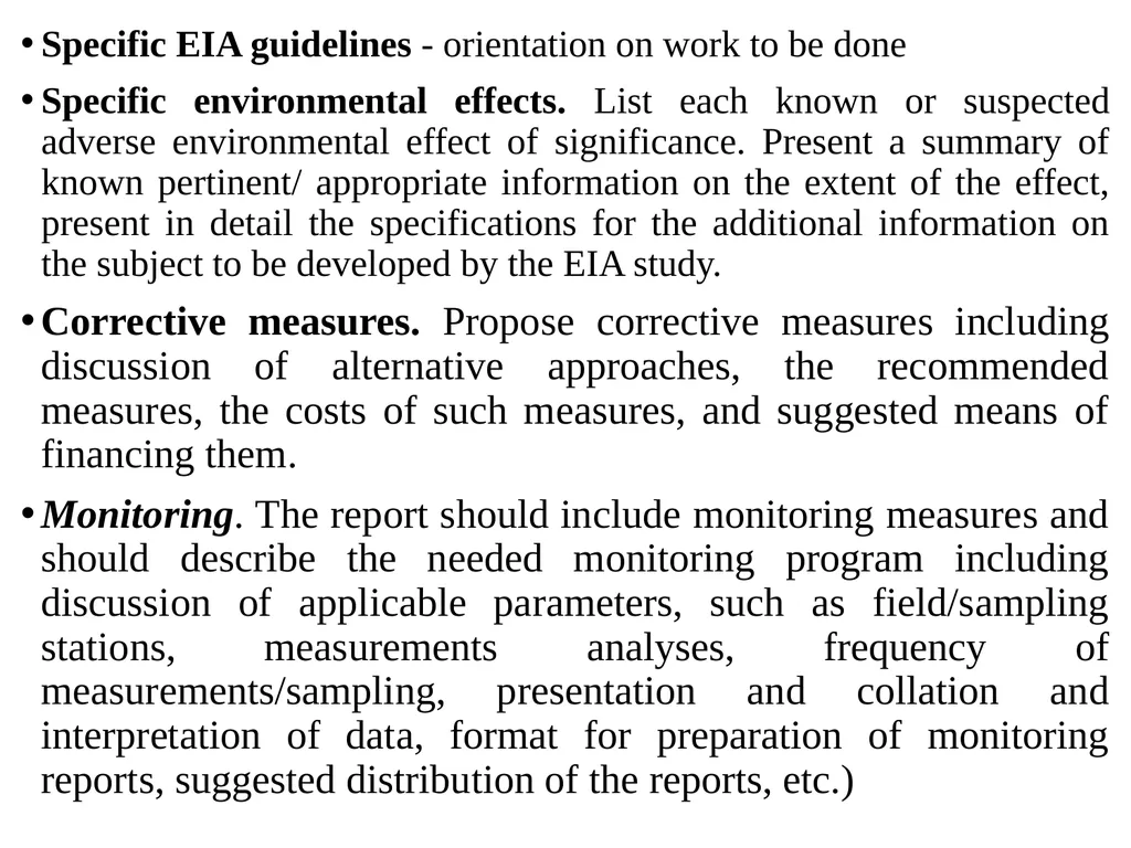 Environmental Impact Assessment Course Code: GeES - slide 186 of 210