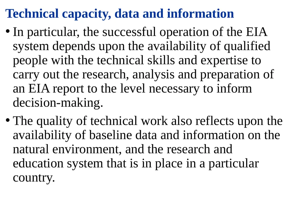 Environmental Impact Assessment Course Code: GeES - slide 134 of 210