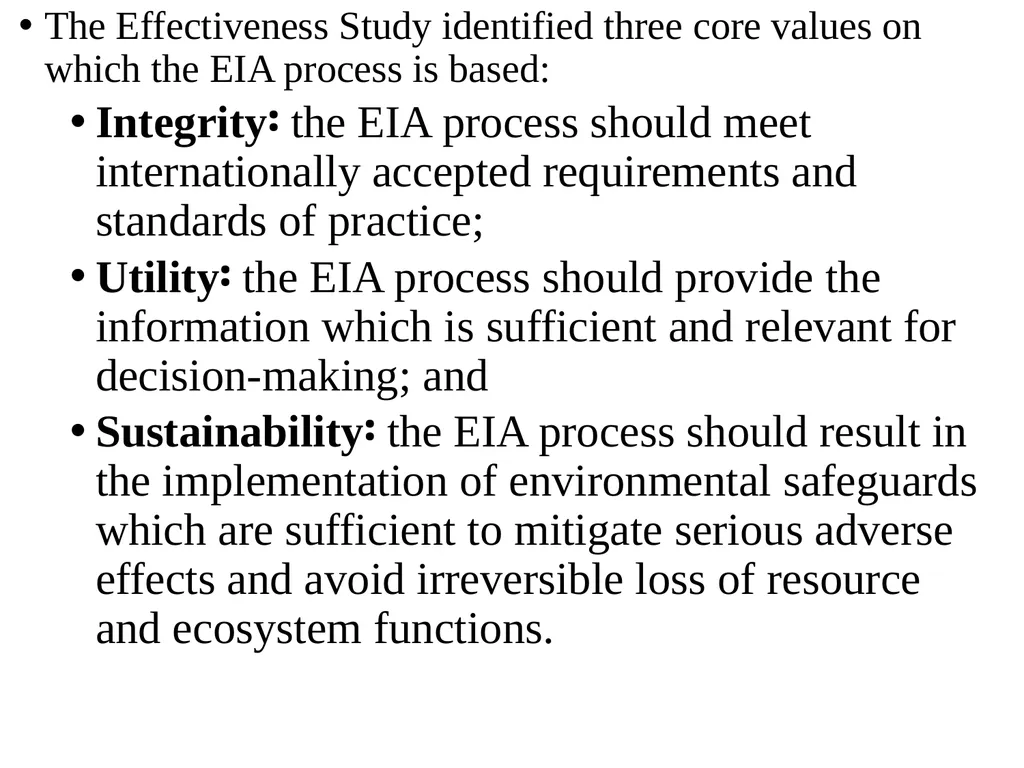 Environmental Impact Assessment Course Code: GeES - slide 52 of 210