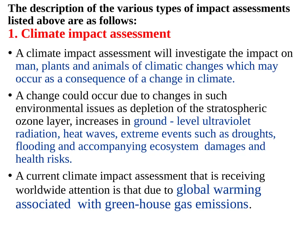 Environmental Impact Assessment Course Code: GeES - slide 39 of 210