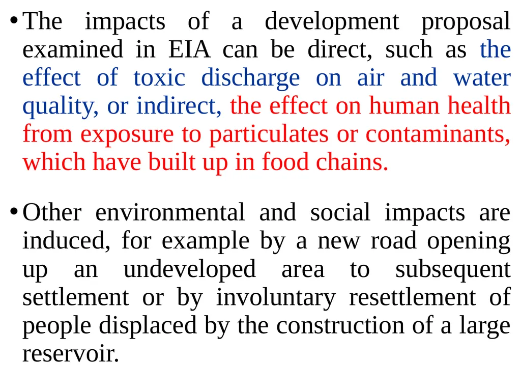 Environmental Impact Assessment Course Code: GeES - slide 27 of 210