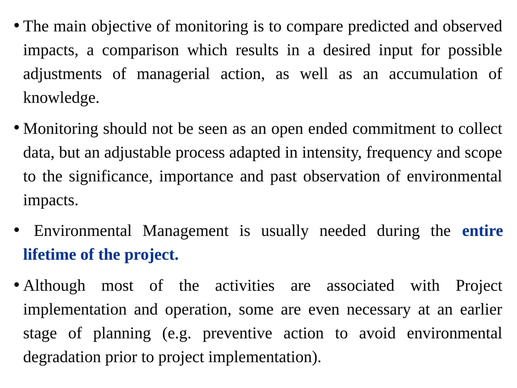 Environmental Impact Assessment Course Code: GeES - slide 194 of 210