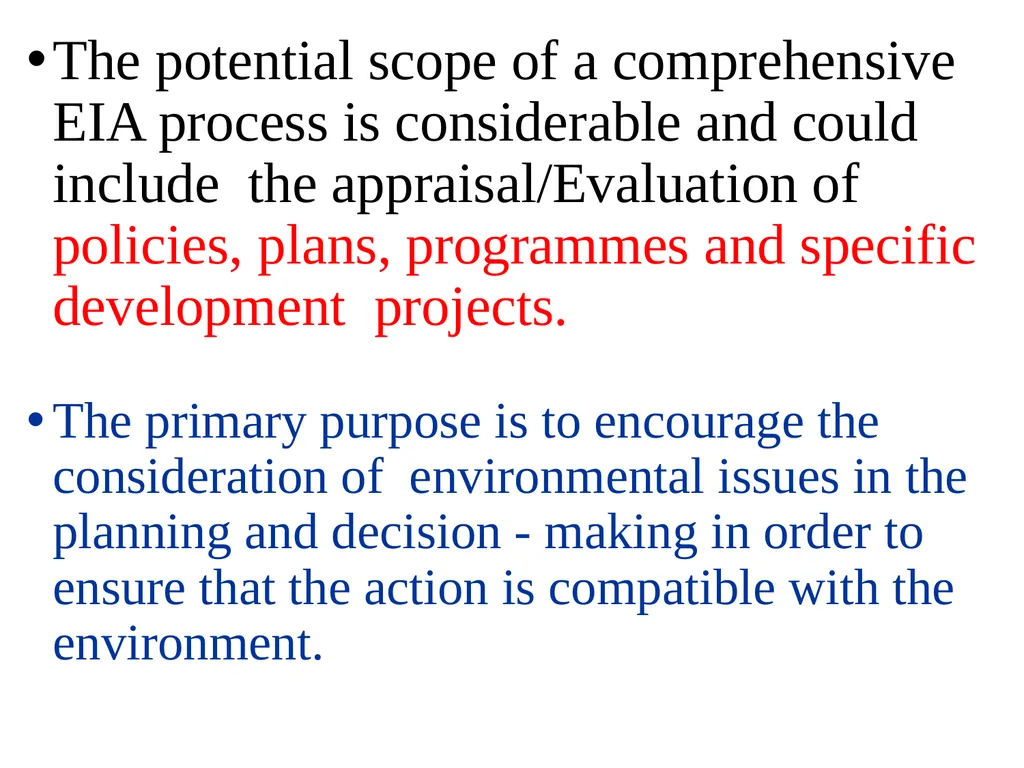 Environmental Impact Assessment Course Code: GeES - slide 23 of 210