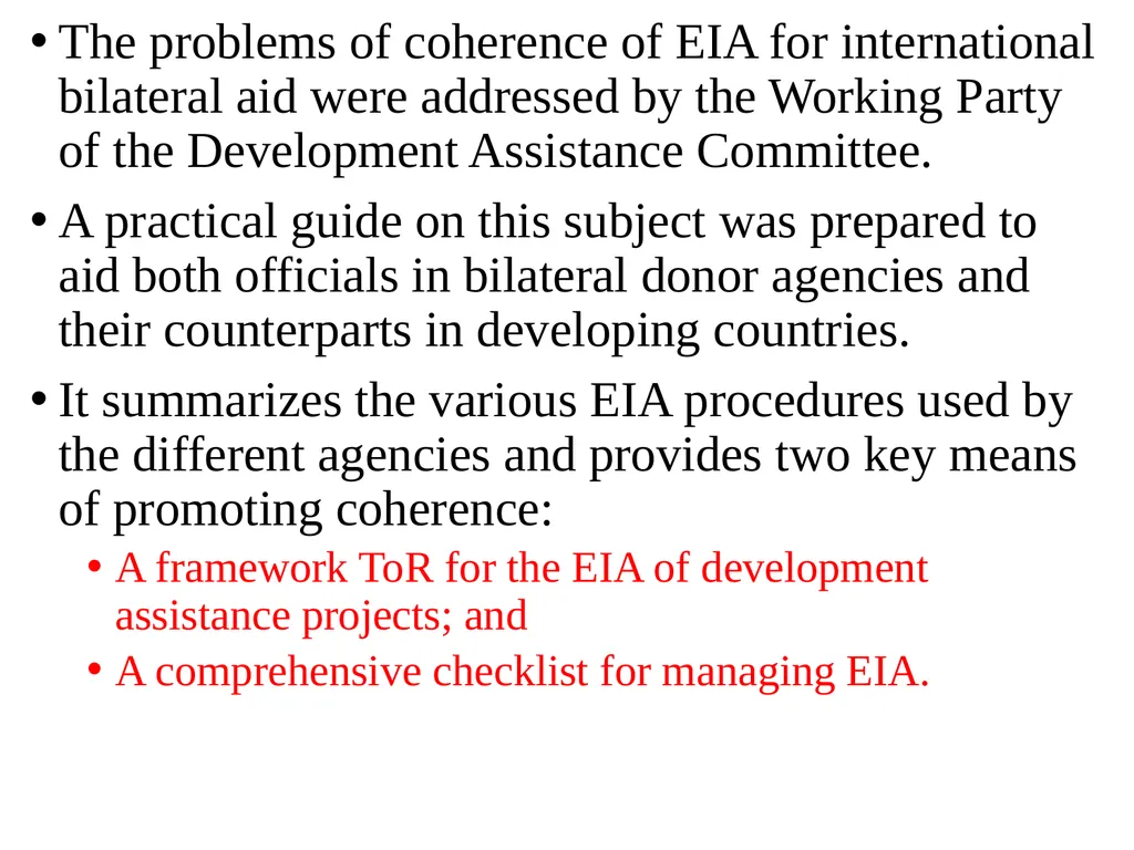 Environmental Impact Assessment Course Code: GeES - slide 124 of 210