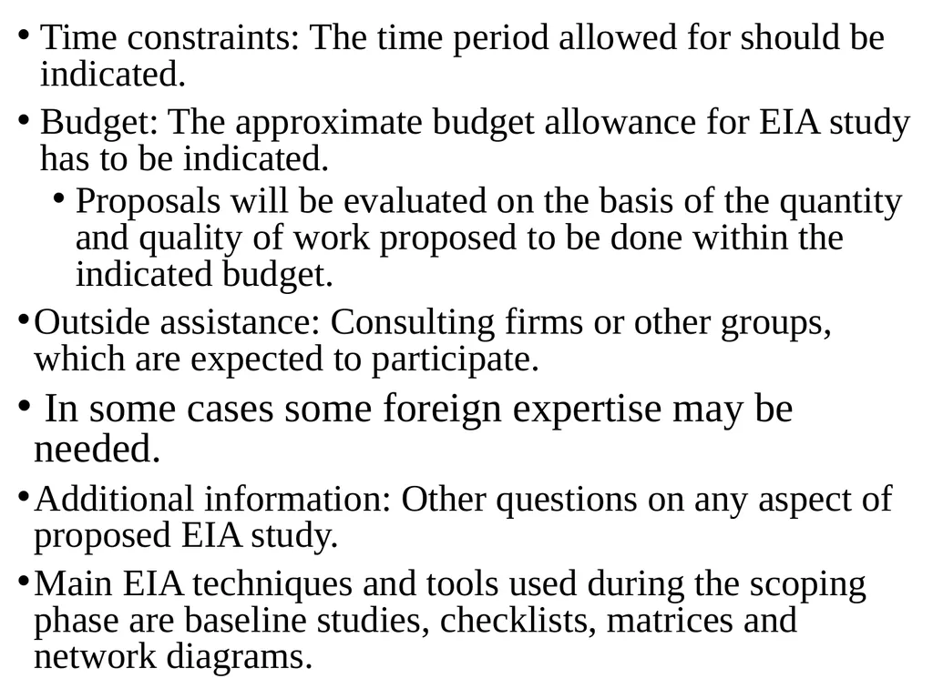 Environmental Impact Assessment Course Code: GeES - slide 188 of 210