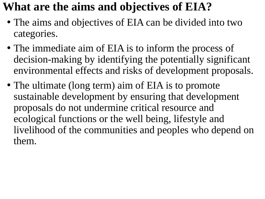 Environmental Impact Assessment Course Code: GeES - slide 84 of 210