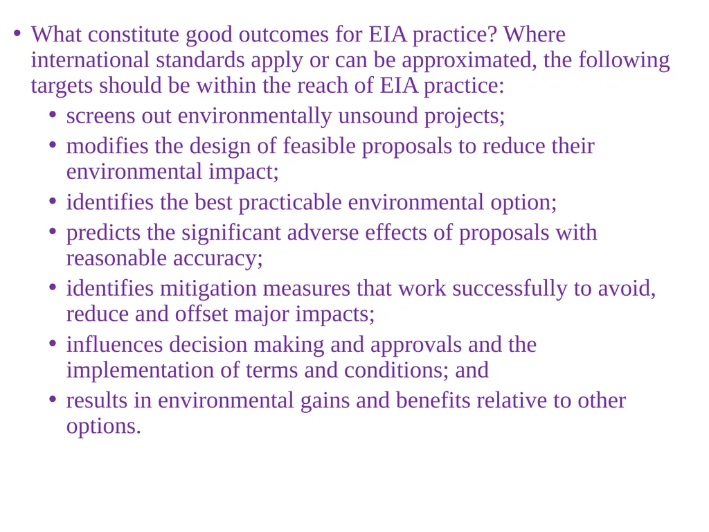Environmental Impact Assessment Course Code: GeES - slide 68 of 210