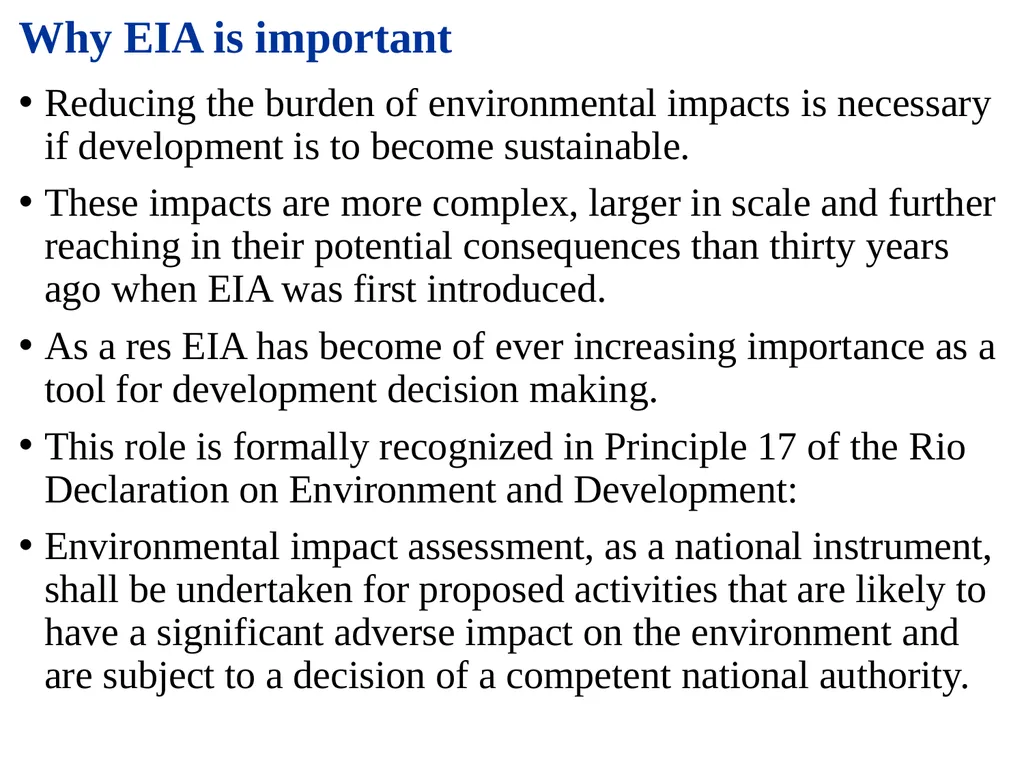 Environmental Impact Assessment Course Code: GeES - slide 82 of 210