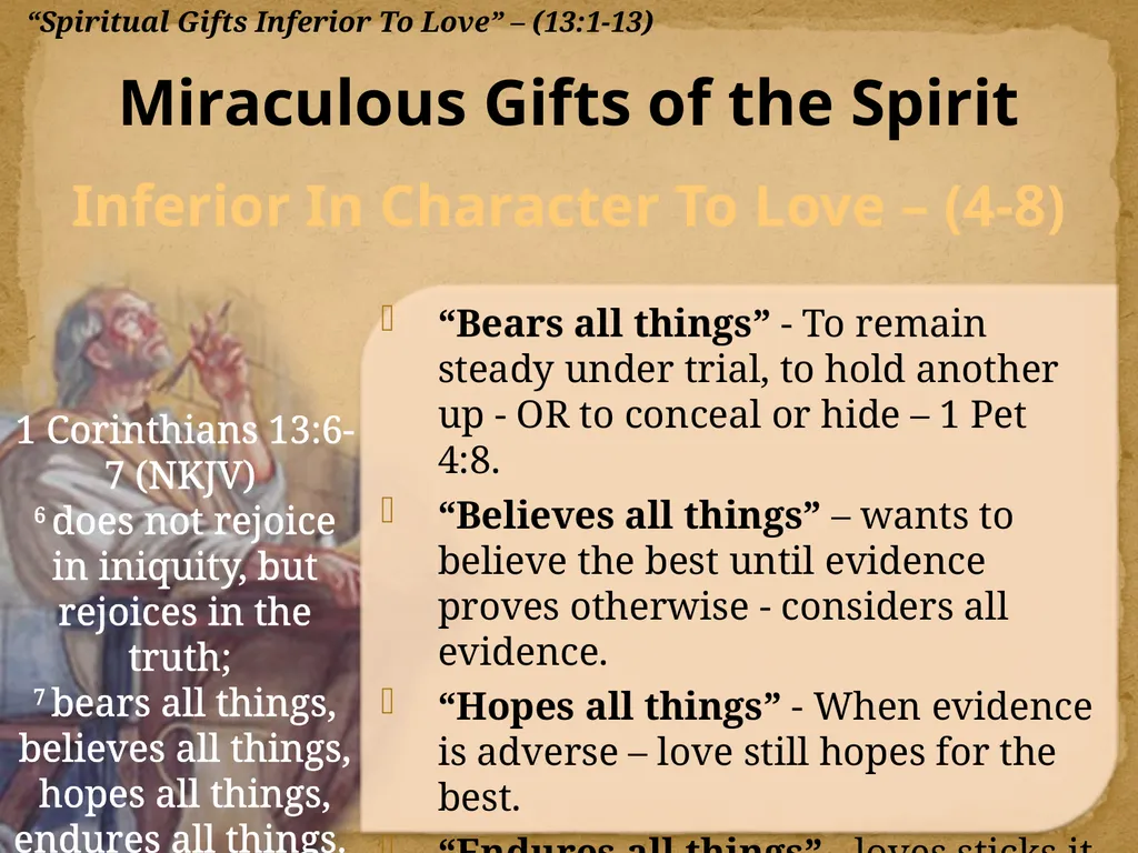 1 Corinthians 13:1-13 "Now Concerning"—Reply To - slide 25 of 52