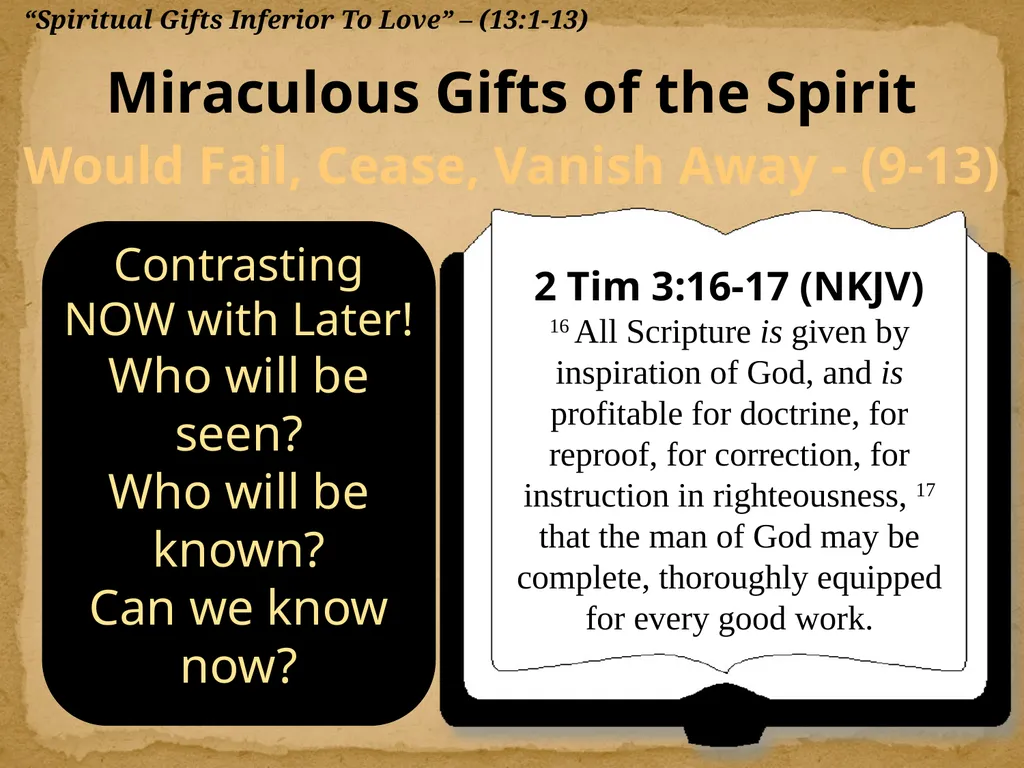 1 Corinthians 13:1-13 "Now Concerning"—Reply To - slide 38 of 52
