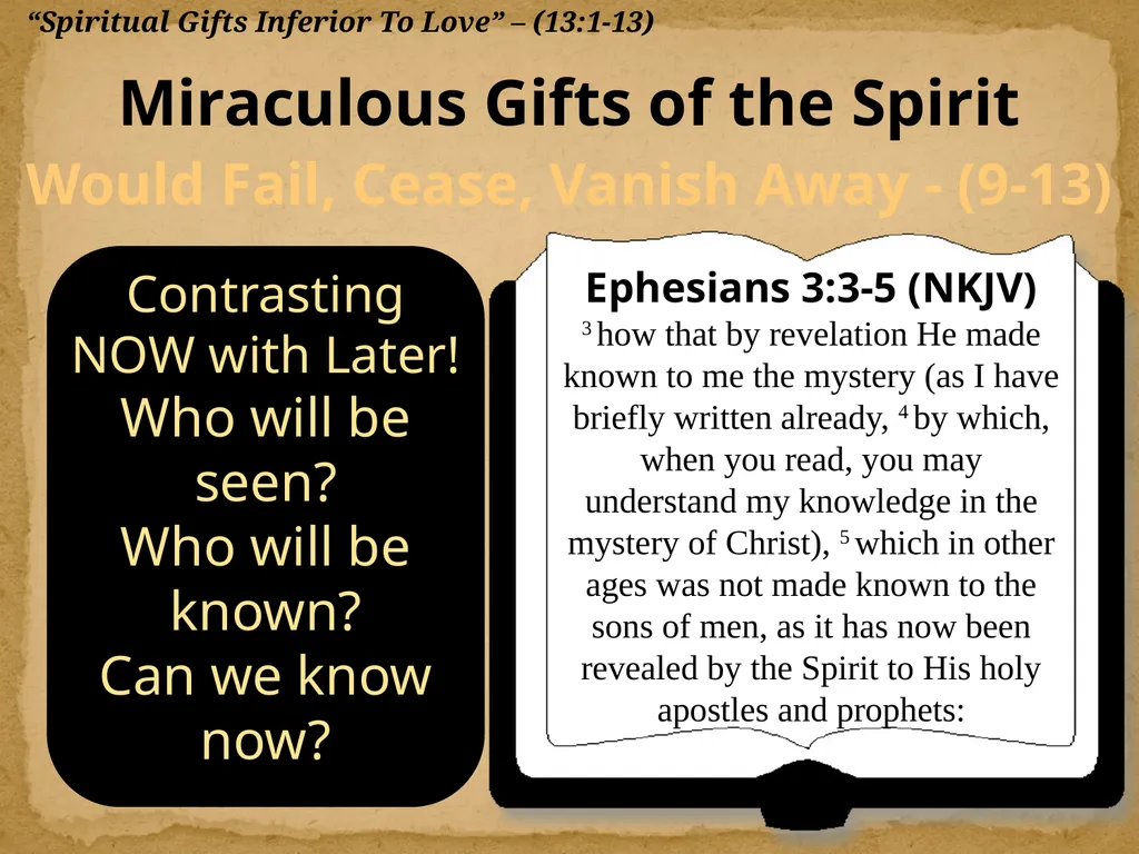 1 Corinthians 13:1-13 "Now Concerning"—Reply To - slide 41 of 52