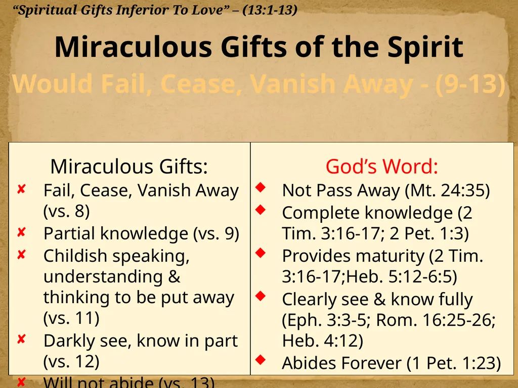1 Corinthians 13:1-13 "Now Concerning"—Reply To - slide 42 of 52
