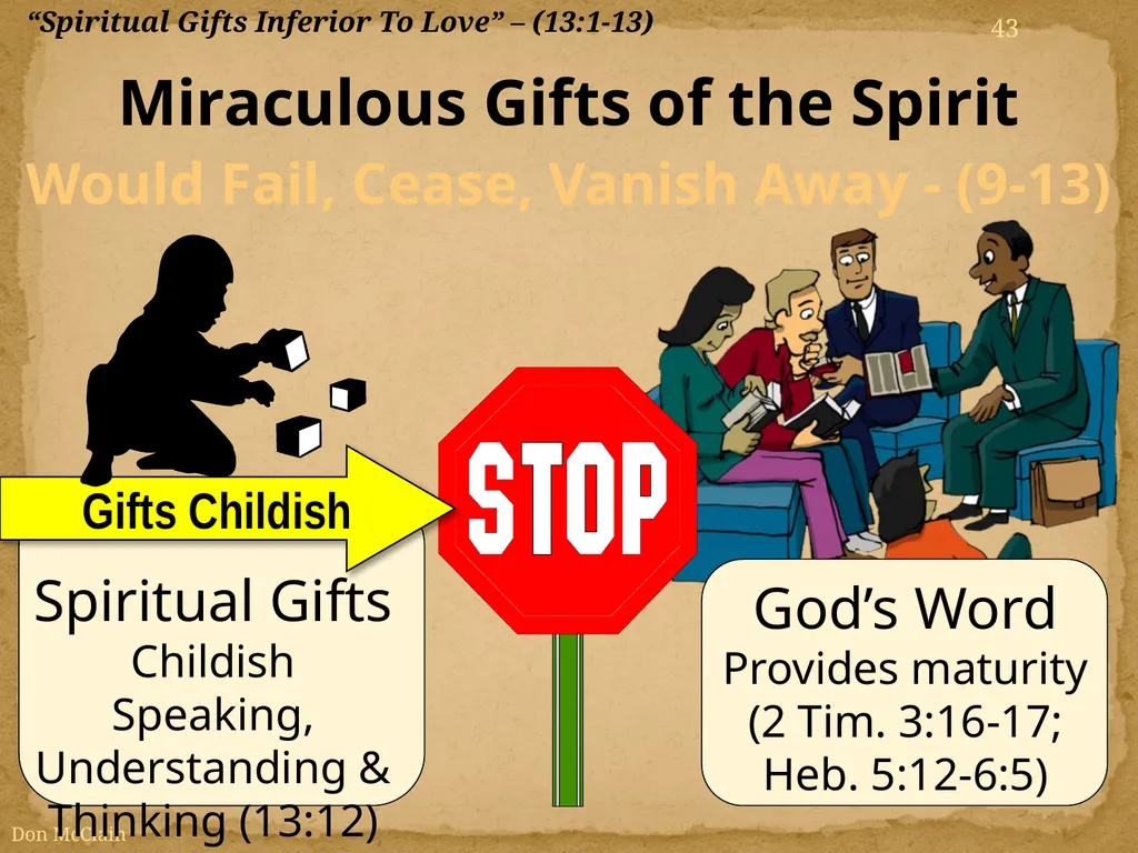 1 Corinthians 13:1-13 "Now Concerning"—Reply To - slide 43 of 52