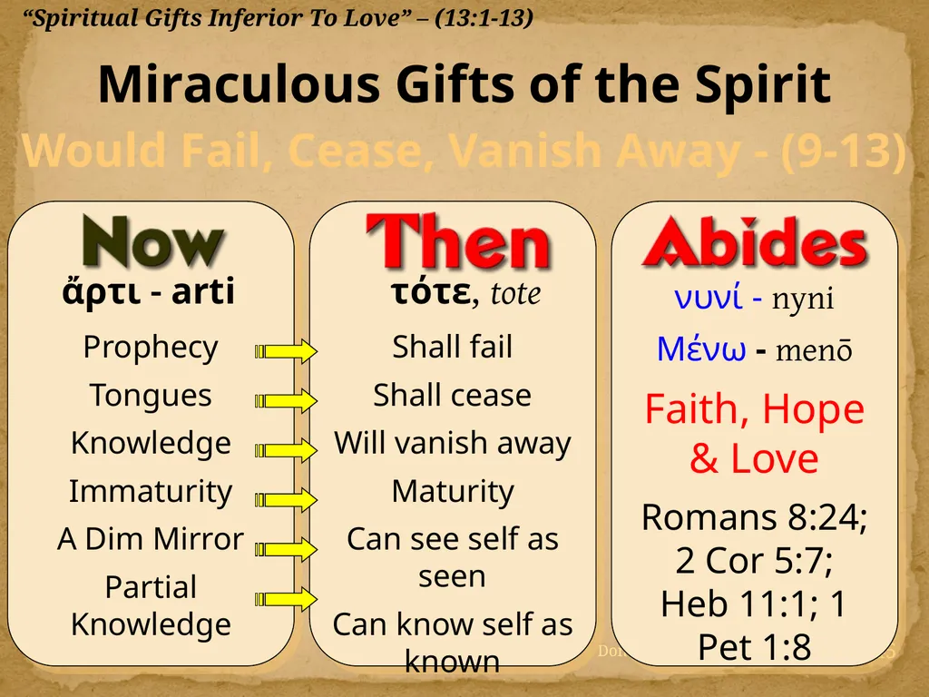 1 Corinthians 13:1-13 "Now Concerning"—Reply To - slide 45 of 52
