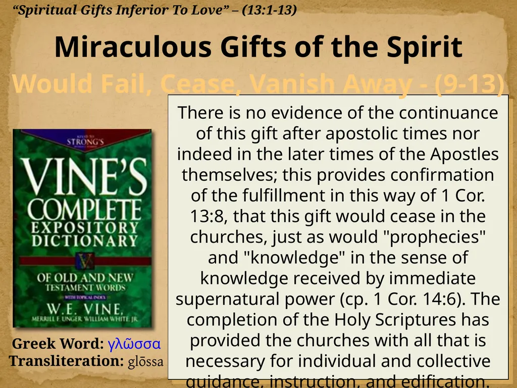 1 Corinthians 13:1-13 "Now Concerning"—Reply To - slide 46 of 52