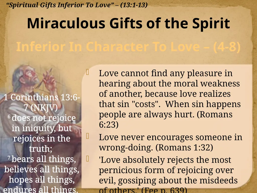 1 Corinthians 13:1-13 "Now Concerning"—Reply To - slide 23 of 52