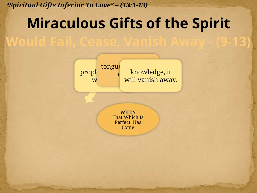 1 Corinthians 13:1-13 "Now Concerning"—Reply To - slide 28 of 52