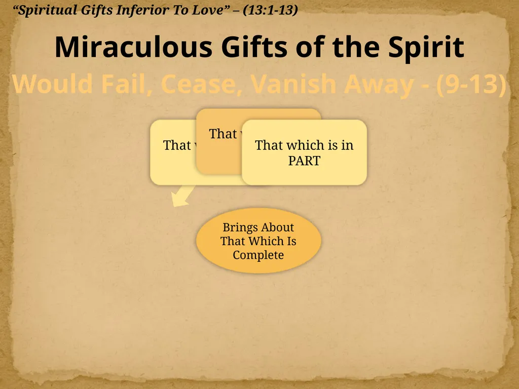 1 Corinthians 13:1-13 "Now Concerning"—Reply To - slide 29 of 52
