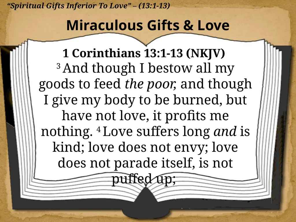 1 Corinthians 13:1-13 "Now Concerning"—Reply To - slide 8 of 52