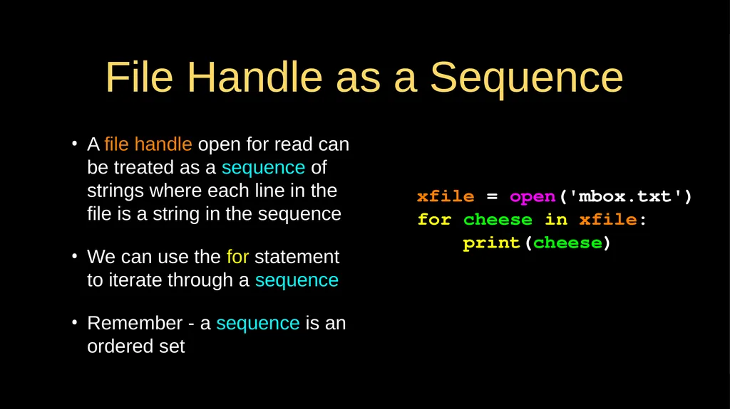 Reading Files Chapter 7 Python for Everybody - slide 12 of 24