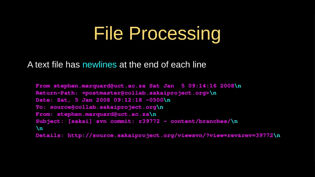 Reading Files Chapter 7 Python for Everybody - slide 10 of 24
