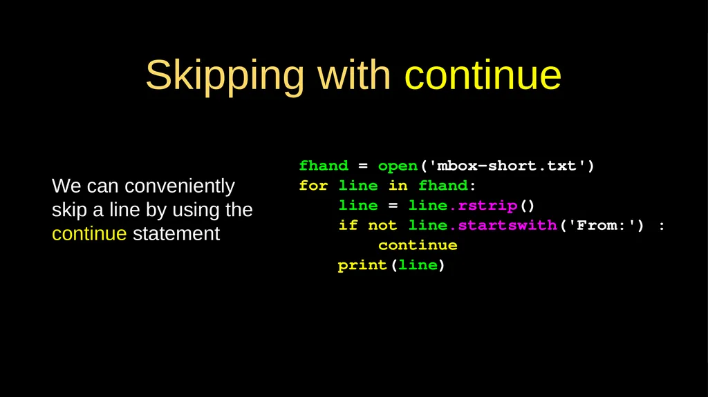 Reading Files Chapter 7 Python for Everybody - slide 19 of 24
