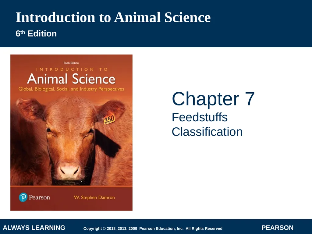 Introduction to Animal Science 6th Edition Chapter - slide 1 of 33