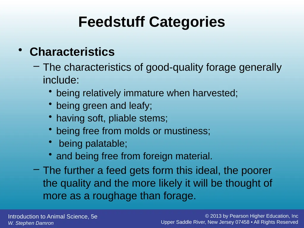 Feedstuffs Classification Chapter 7 W. Stephen - slide 13 of 35