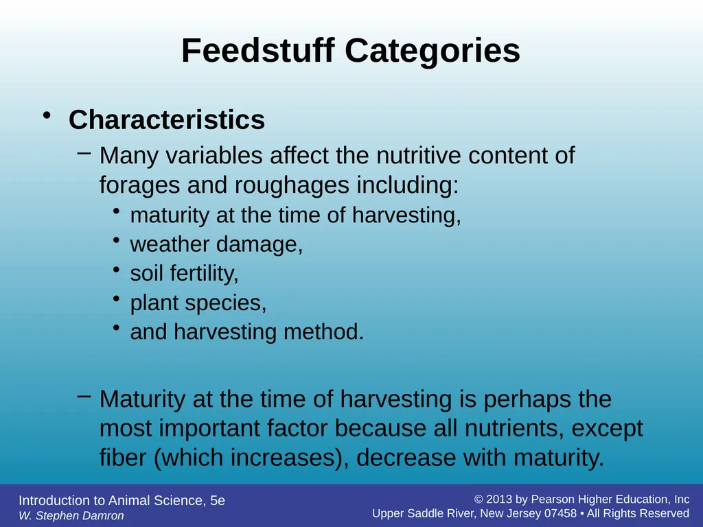Feedstuffs Classification Chapter 7 W. Stephen - slide 16 of 35
