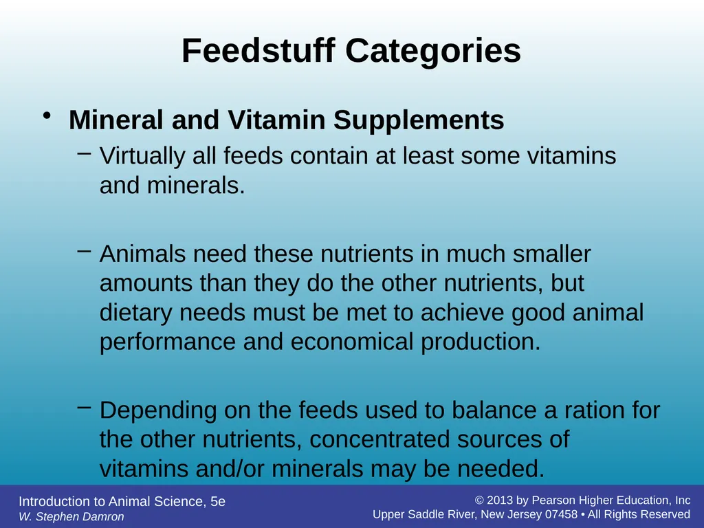 Feedstuffs Classification Chapter 7 W. Stephen - slide 29 of 35
