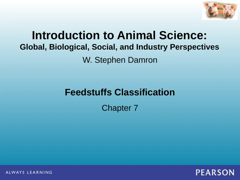 Feedstuffs Classification Chapter 7 W. Stephen - slide 1 of 35
