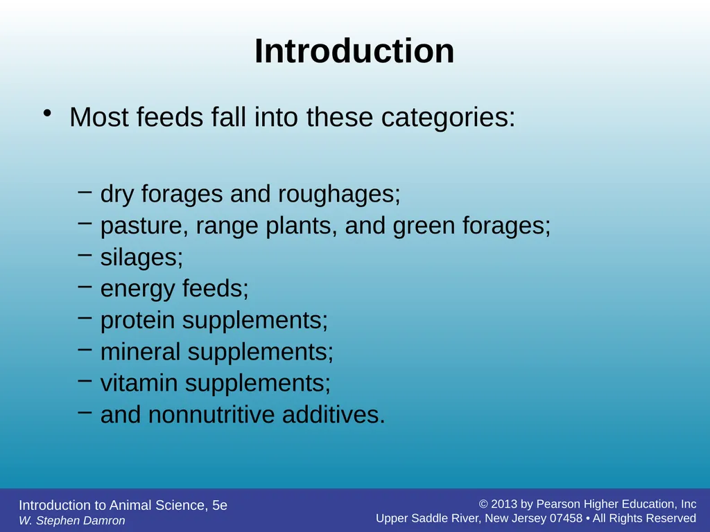 Feedstuffs Classification Chapter 7 W. Stephen - slide 4 of 35